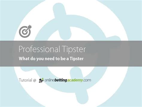professional tipster